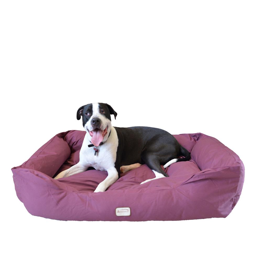 Extra Large Burgundy Bolstered Pet Bed