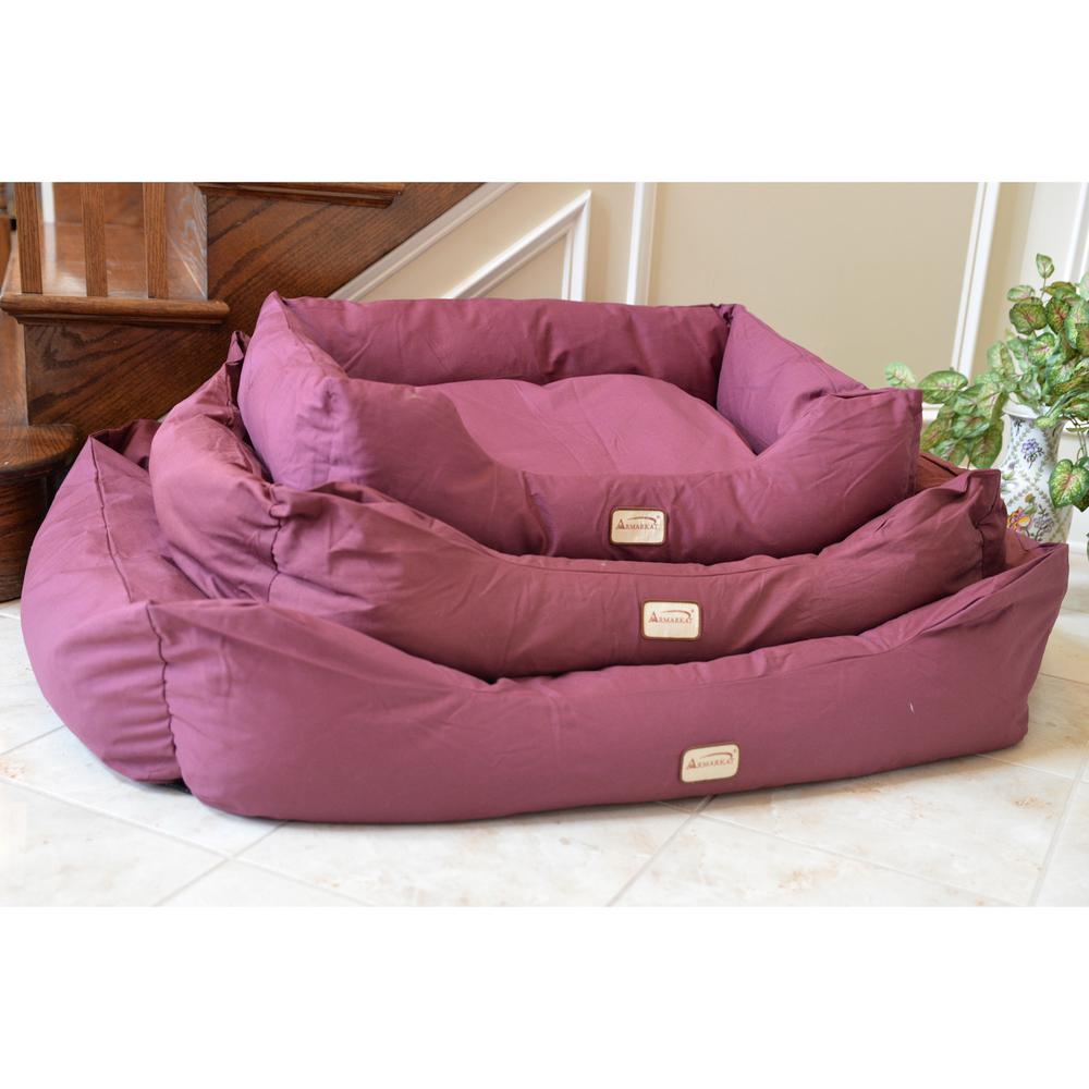 Extra Large Burgundy Bolstered Pet Bed
