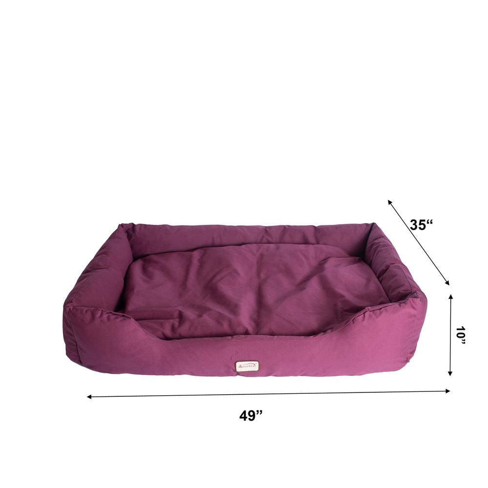 Extra Large Burgundy Bolstered Pet Bed