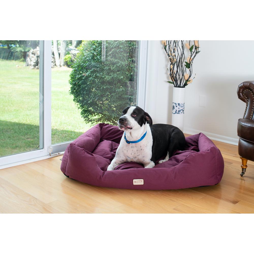 Extra Large Burgundy Bolstered Pet Bed
