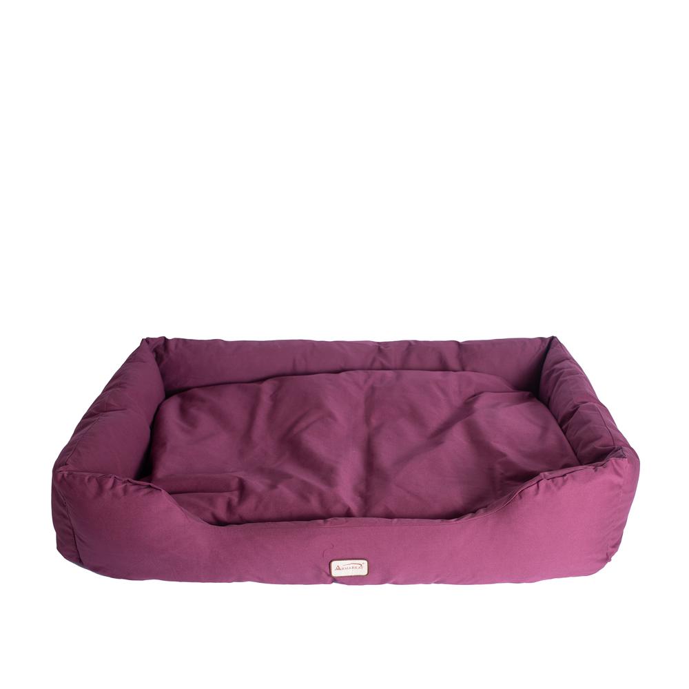 Extra Large Burgundy Bolstered Pet Bed