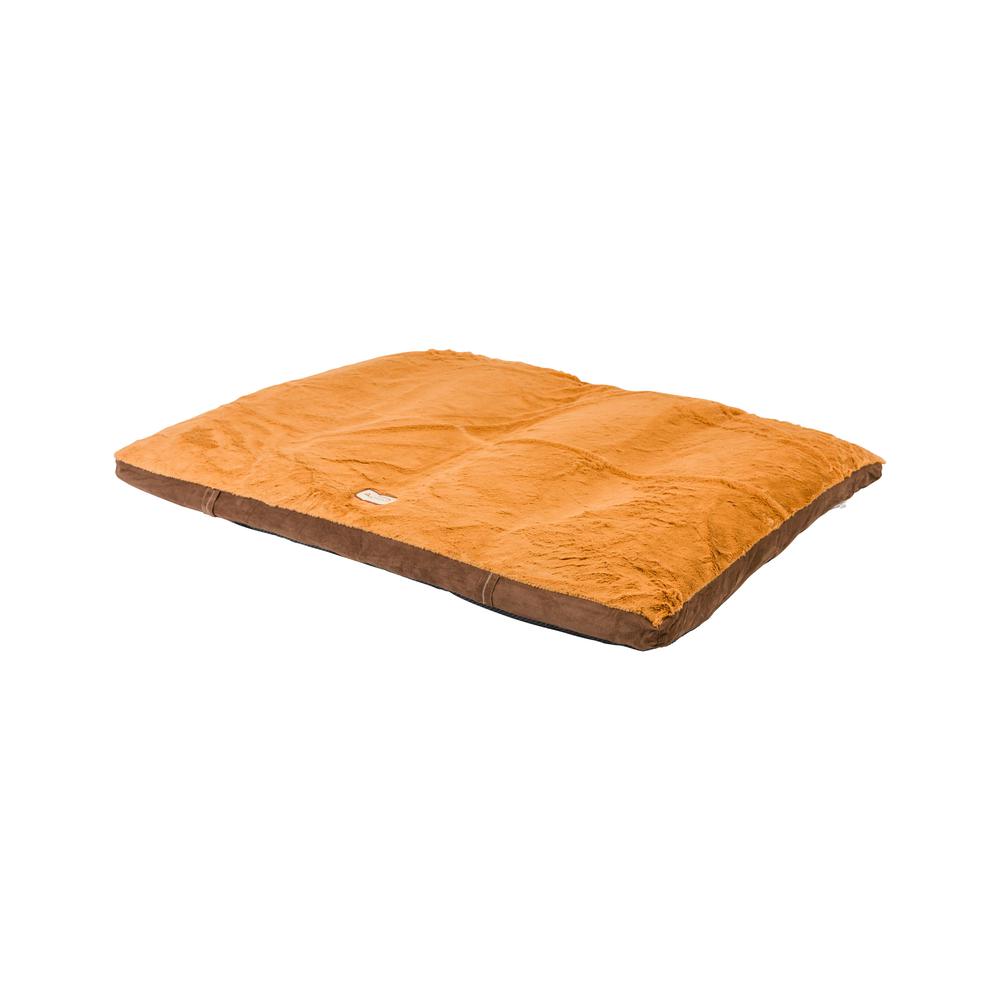 Extra Large Pet Bed Mat With Poly Fill Cushion In Mocha & Earth Brown
