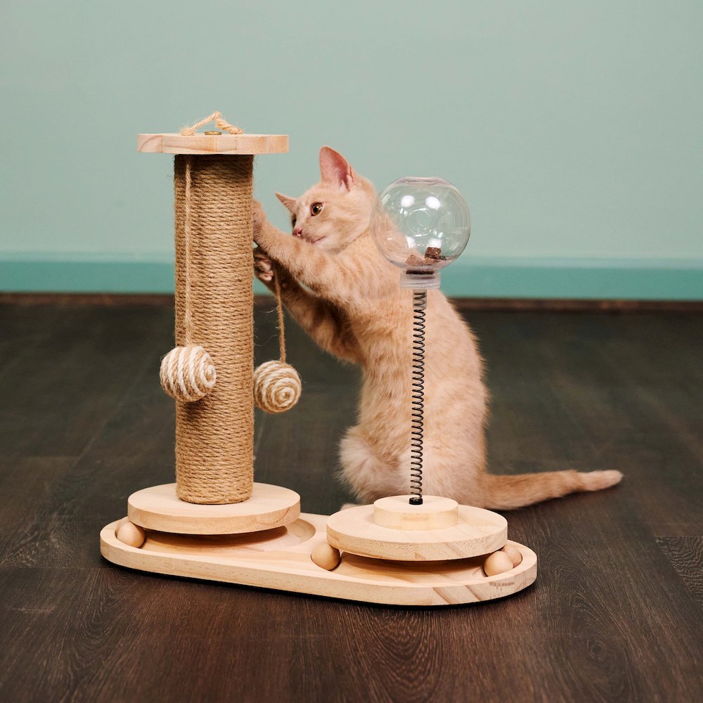 Interactive Scratch Post Activity Center -- The Ultimate Cat Playground
