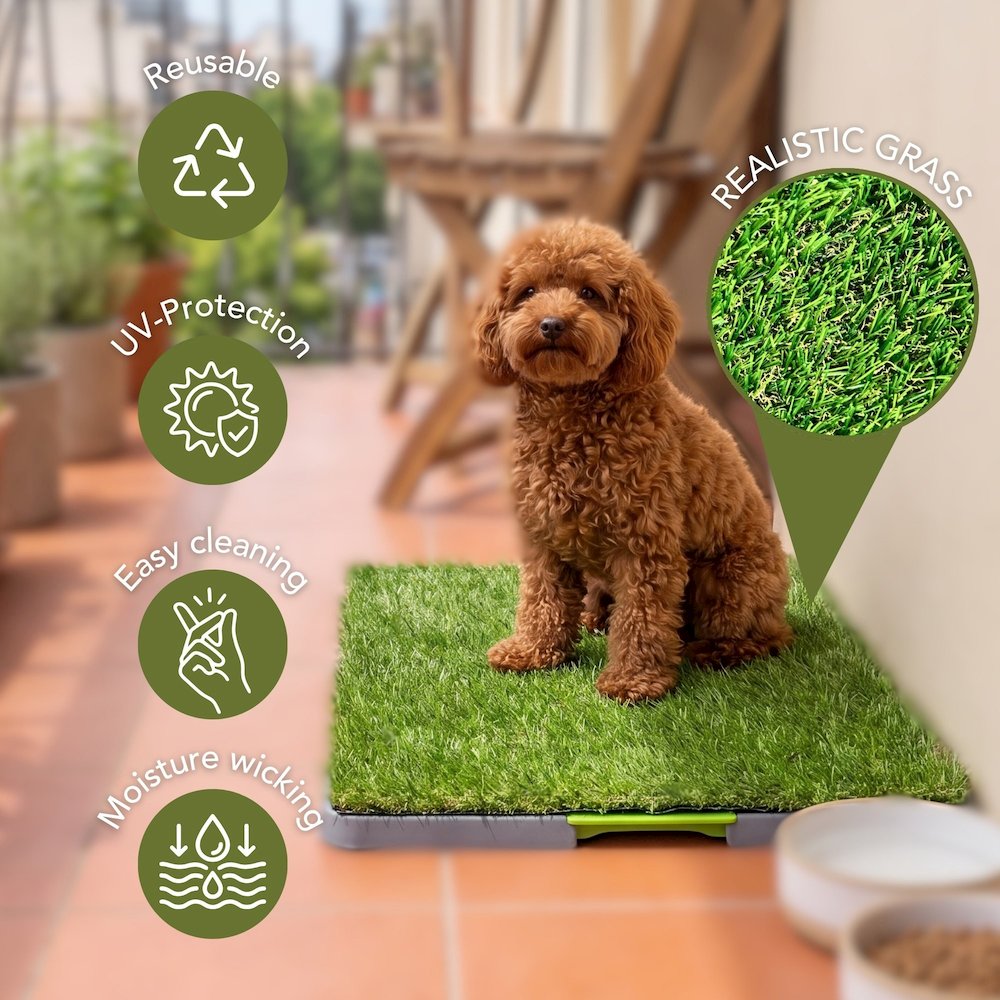 26.7in. x 16.5in. UV Artificial Pet Potty Grass Training Pad (In/Out)
