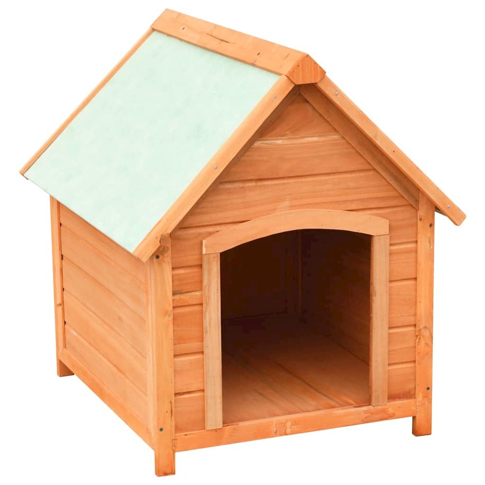 Dog House Brown and Green Solid Pine and Fir Wood Medium