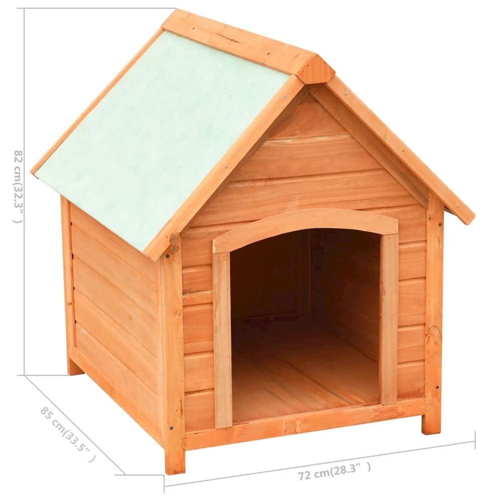 Dog House Brown And Green Solid Pine And Fir Wood Medium
