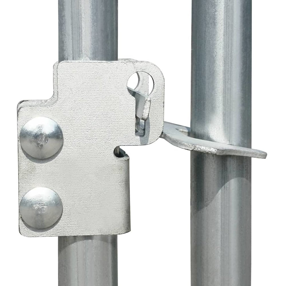 Chicken Coop Silver Galvanized Steel Durable