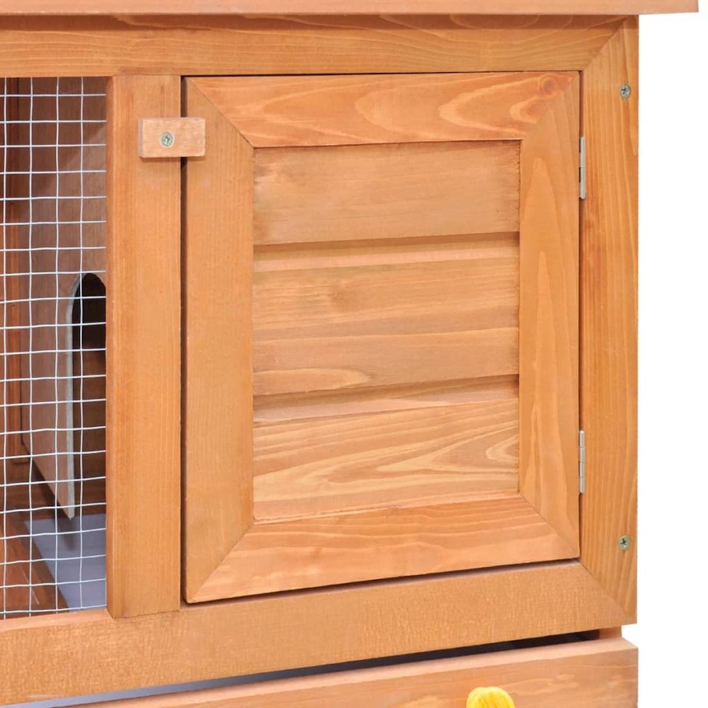 Rabbit Hutch Wooden Solid Pine Wood Large Height-Adjustable