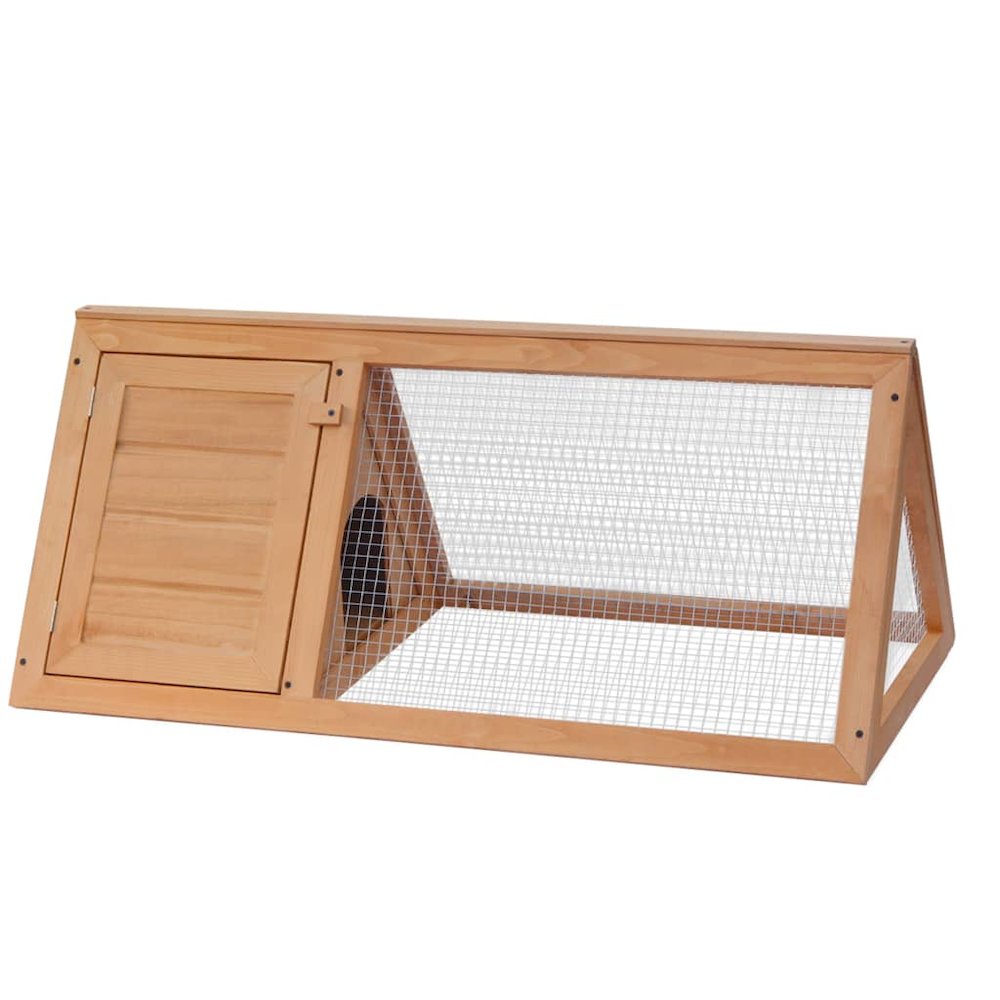 Animal Cage Brown Fir wood Durable Animal Cage Rectangular