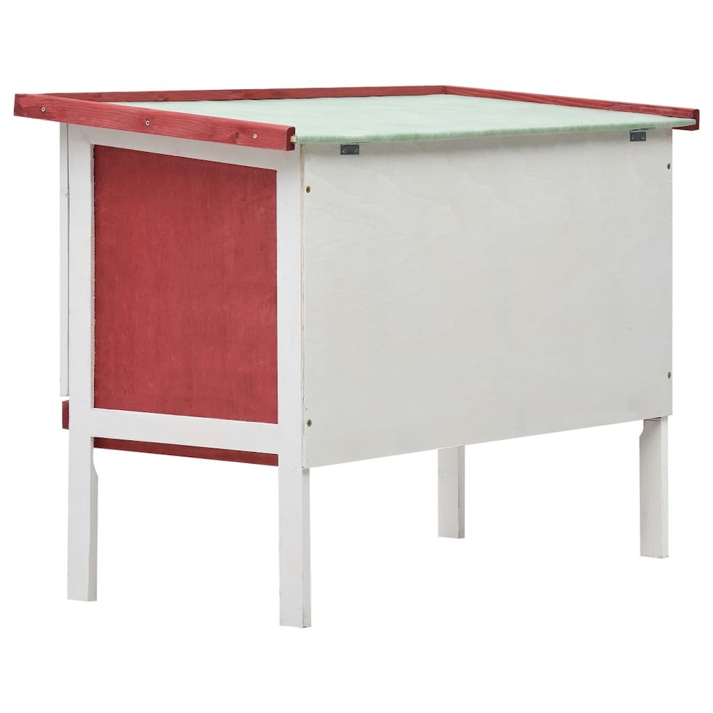 Rabbit Hutch Red Solid Pine Wood One Size Adjustable Armrests