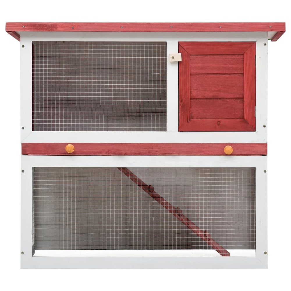 Rabbit Hutch Red Pine Wood Large Durable