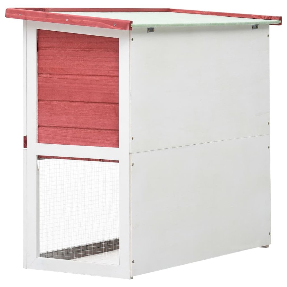 Rabbit Hutch Red Pine Wood Large Durable