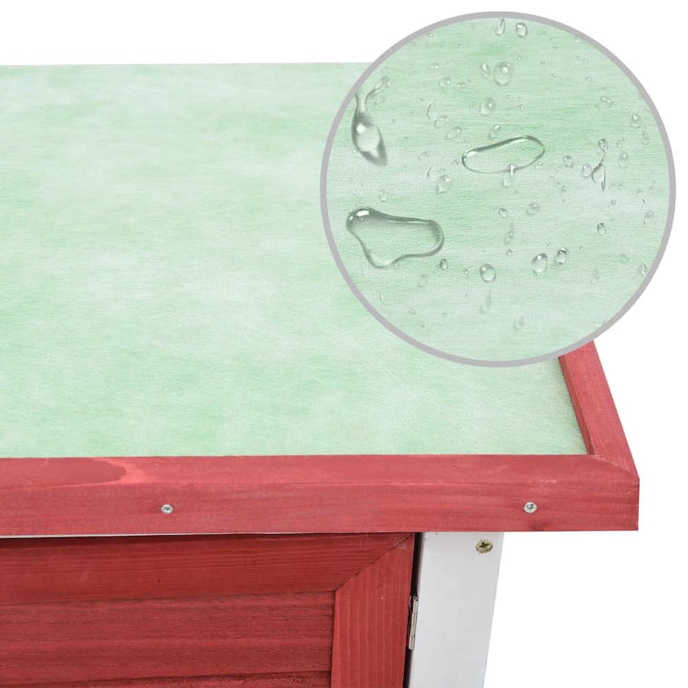 Rabbit Hutch Red Pine Wood Large Durable
