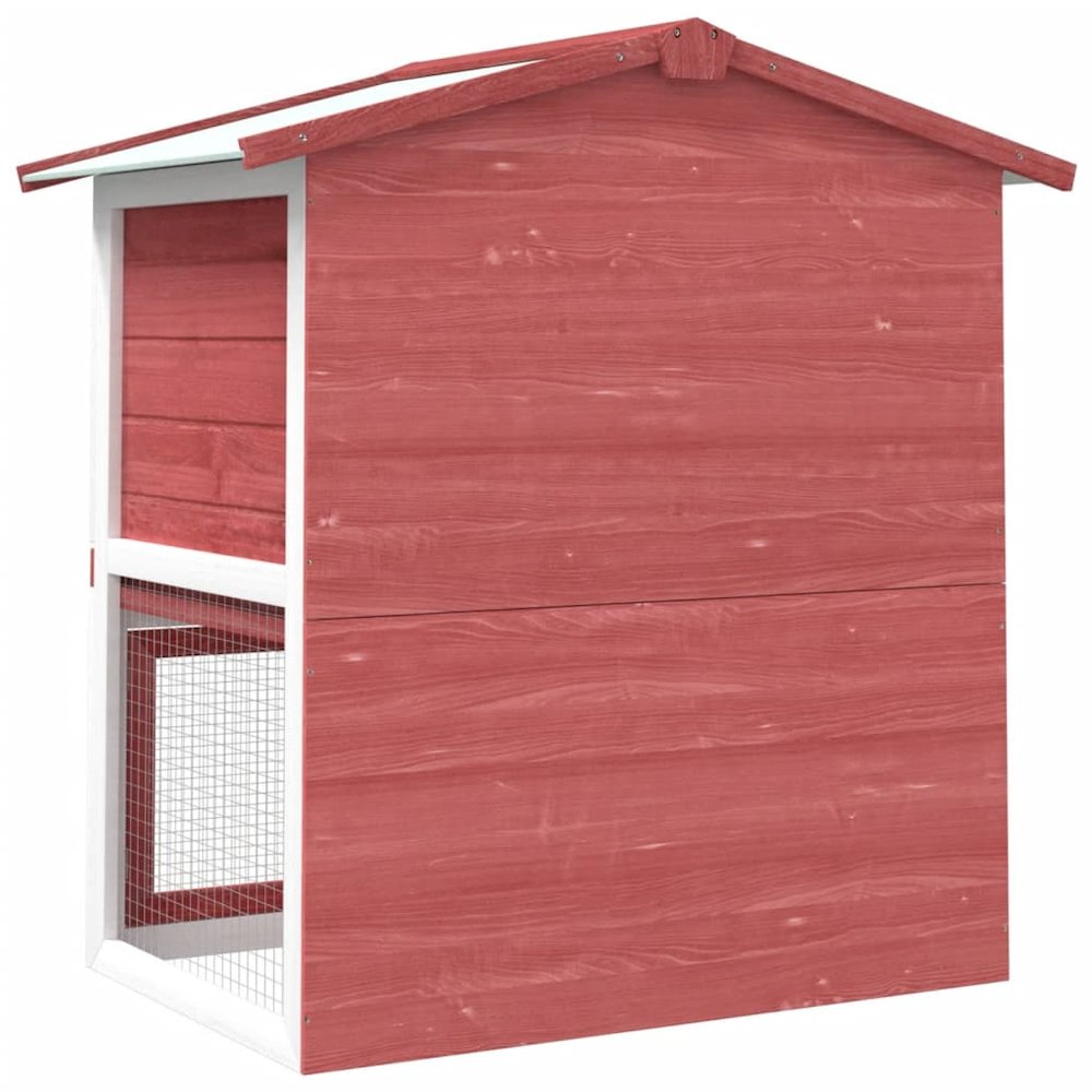 Rabbit Hutch Red And White 23.6W x 37D x 38.6