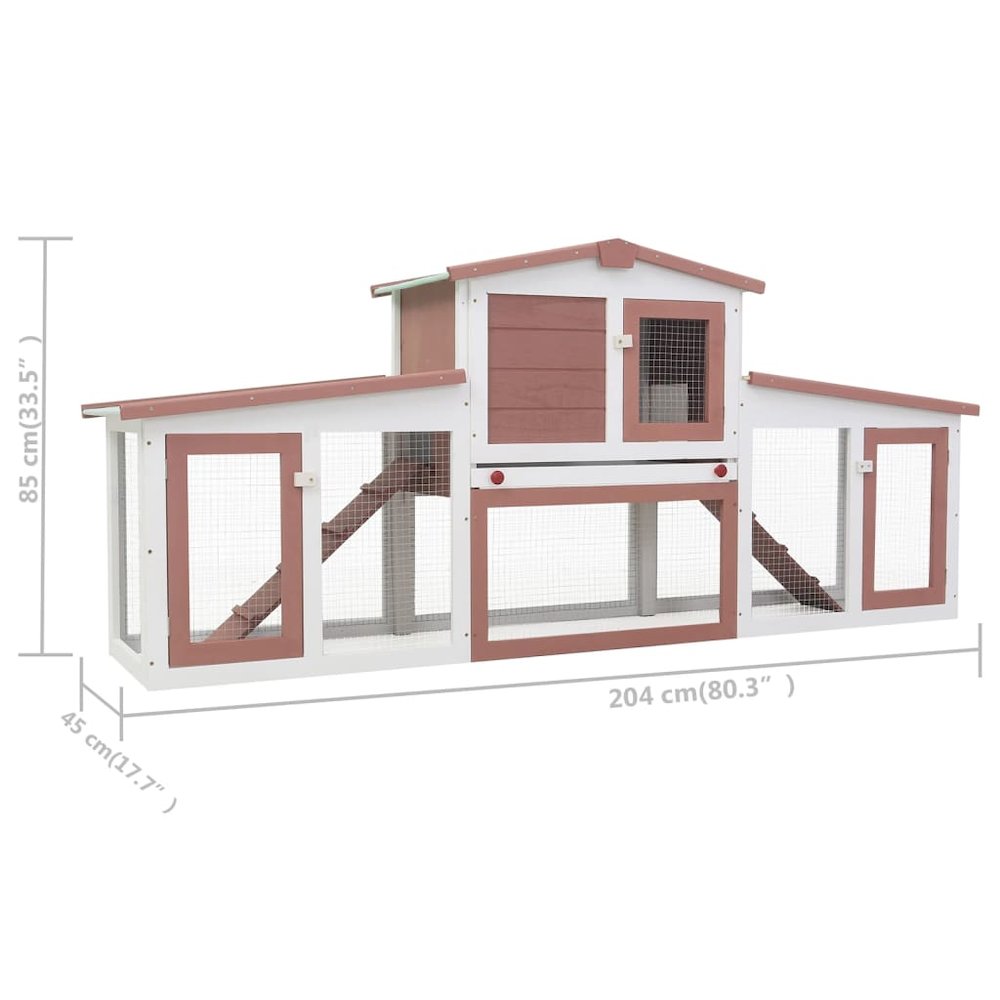 Rabbit Hutch Brown And White