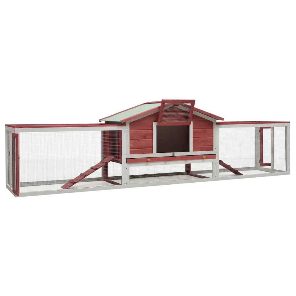 Rabbit Hutch Red And White 23.6W x 119.3D x 33.9H