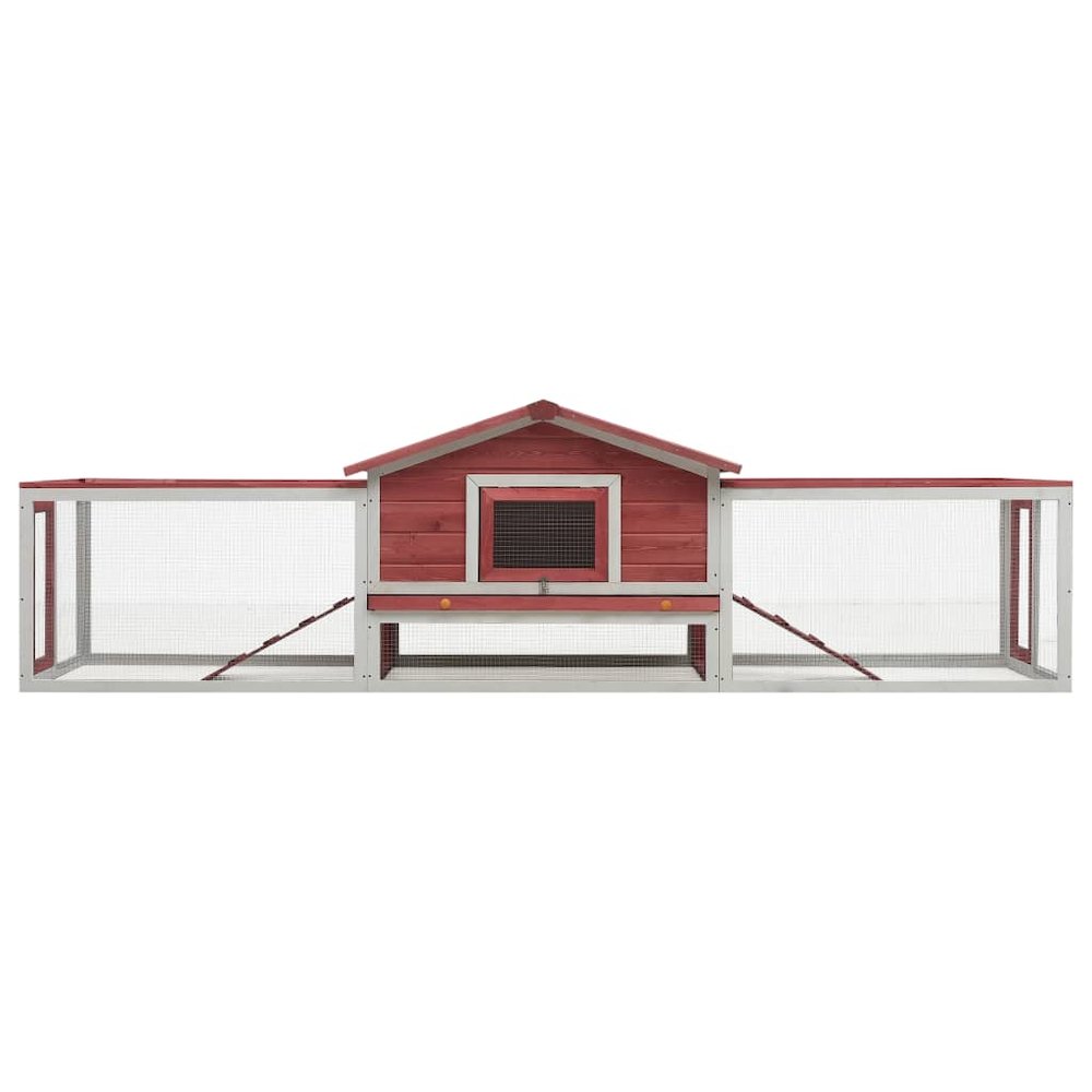 Rabbit Hutch Red And White 23.6W x 119.3D x 33.9H