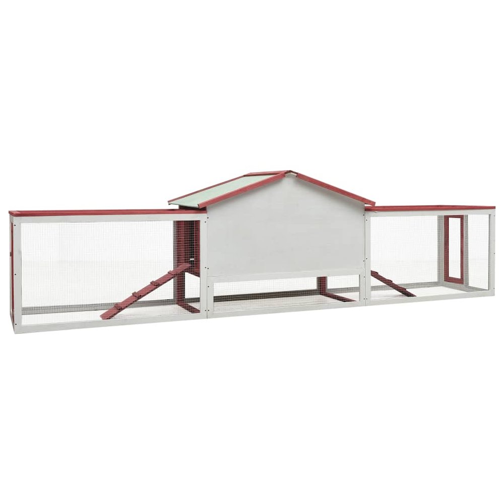 Rabbit Hutch Red And White 23.6W x 119.3D x 33.9H