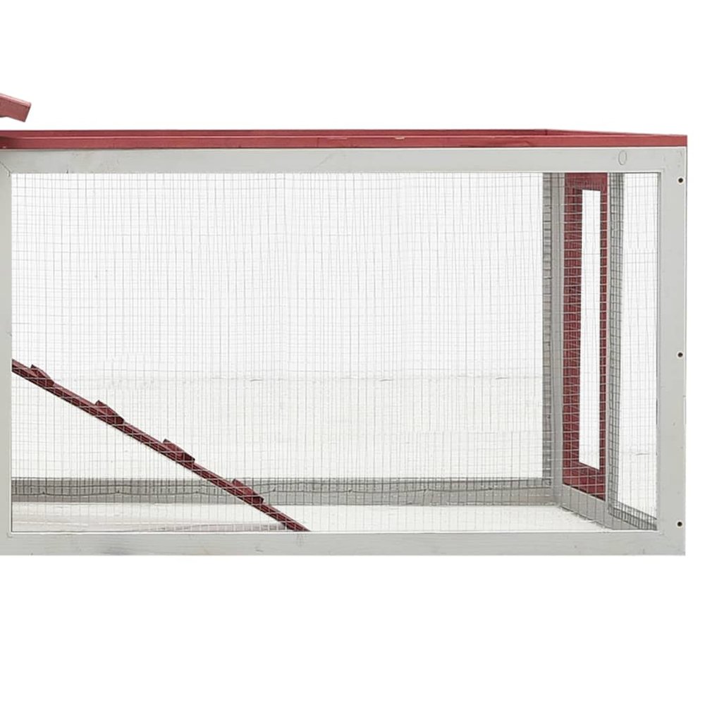 Rabbit Hutch Red And White 23.6W x 119.3D x 33.9H