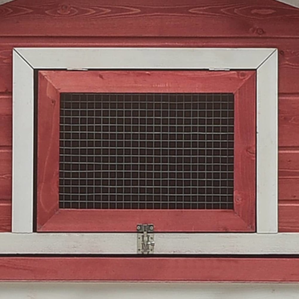 Rabbit Hutch Red And White 23.6W x 119.3D x 33.9H