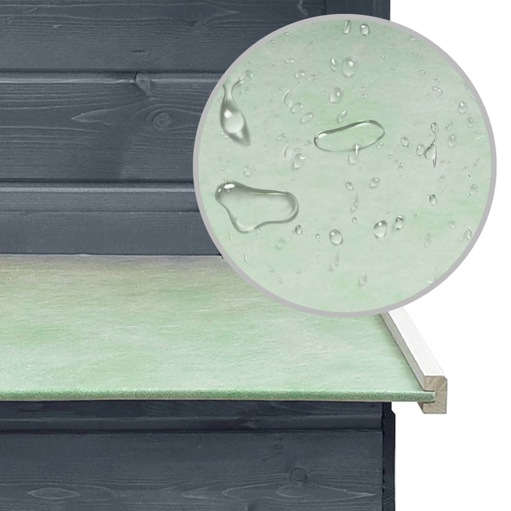 Rabbit Hutch Grey, Green Solid Pine Wood, Fir Wood, Iron Wire Mesh