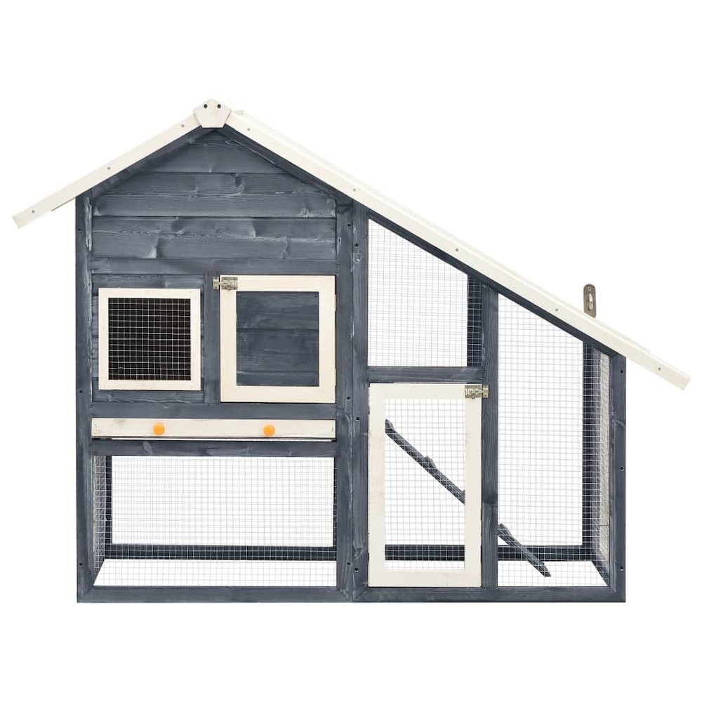 Rabbit Hutch Grey And White 24.8W x 55.1D x 47.2H