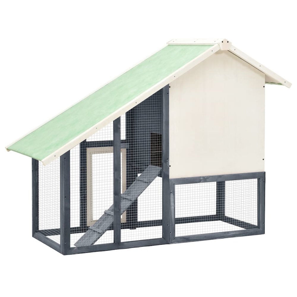 Rabbit Hutch Grey And White 24.8W x 55.1D x 47.2H