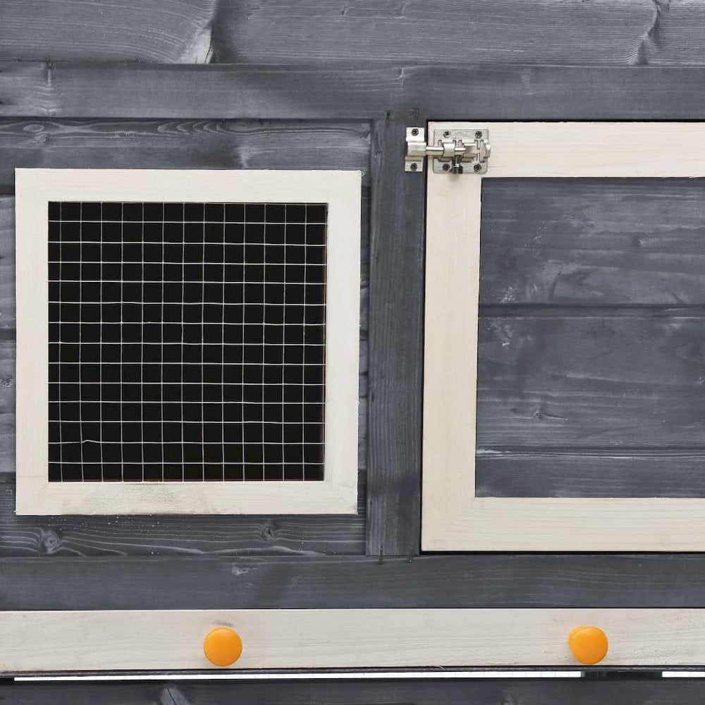 Rabbit Hutch Grey And White 24.8W x 55.1D x 47.2H