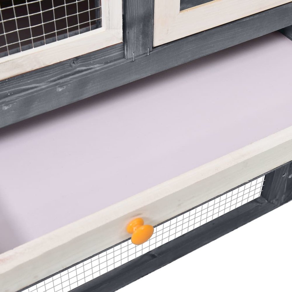Rabbit Hutch Grey And White 24.8W x 55.1D x 47.2H