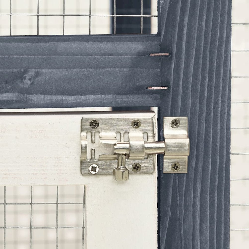 Rabbit Hutch Grey And White 24.8W x 55.1D x 47.2H