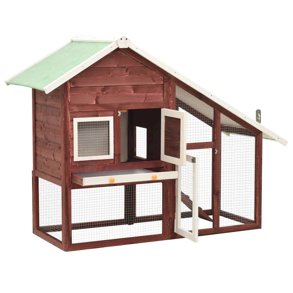 Rabbit Hutch Mocha And White 55.1W x 55.1D x 47.4H