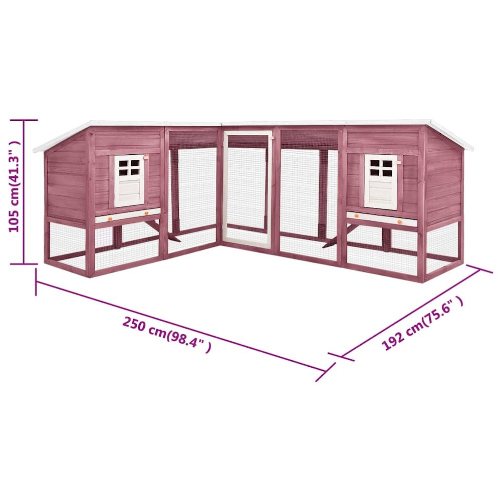 Rabbit Hutch Mocha And White 98.4W x 98.4D x 41.3H