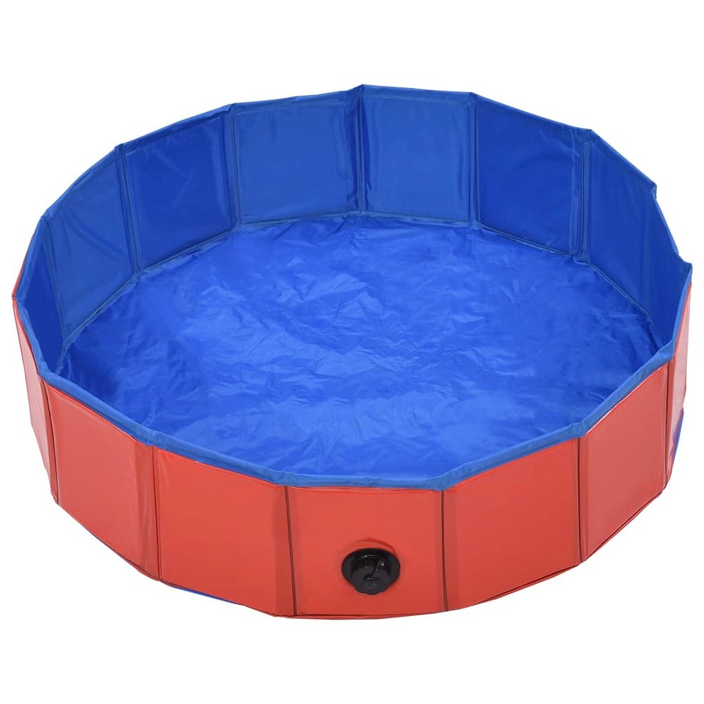 Dog Swimming Pool Red Pvc Collapsible