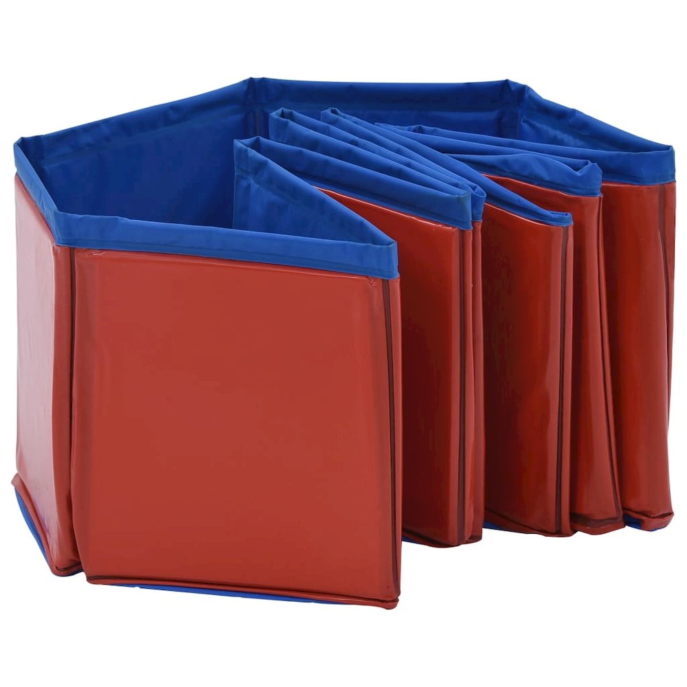 Dog Swimming Pool Red Pvc Collapsible