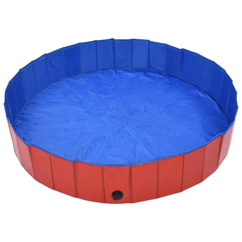 Dog Swimming Pool Red Pvc Foldable