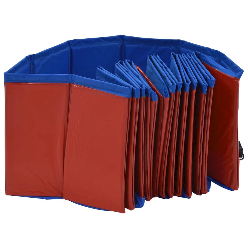Dog Swimming Pool Red Pvc Foldable