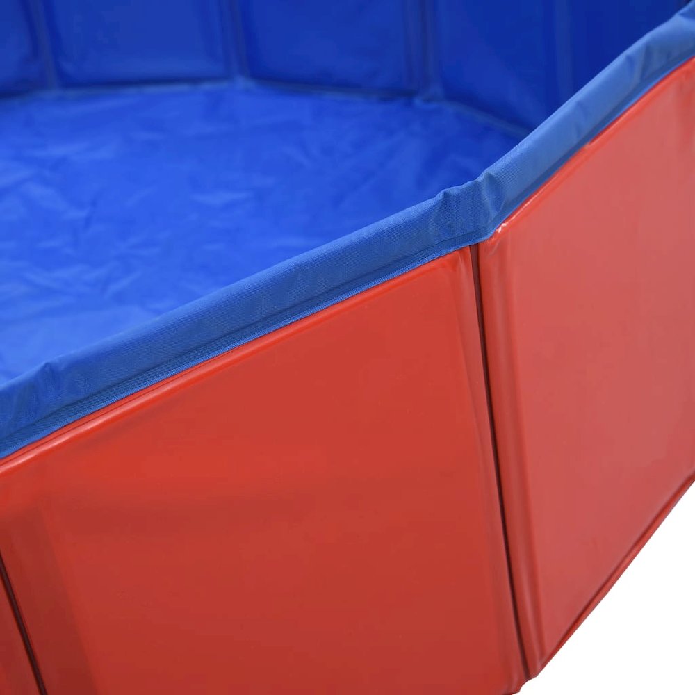 Dog Swimming Pool Red Pvc Foldable