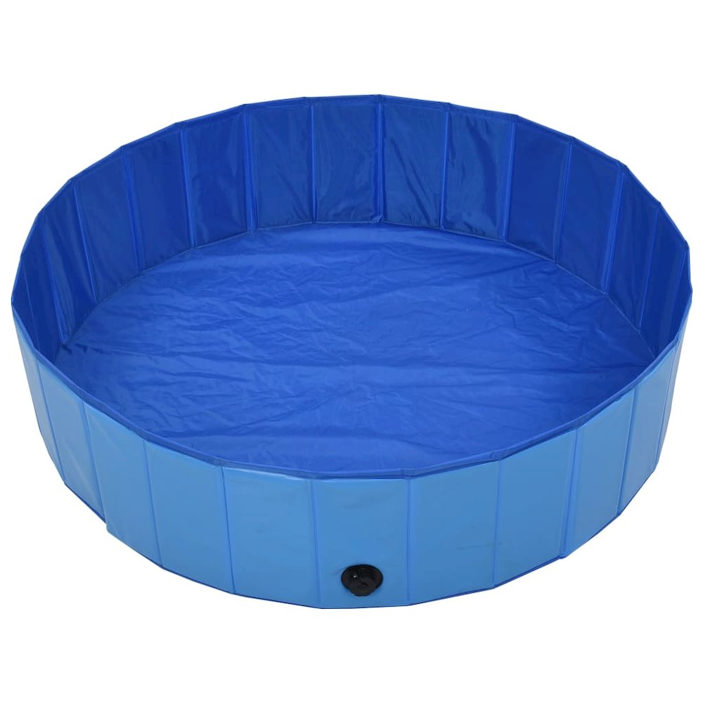 Dog Swimming Pool Blue Pvc Foldable 47.2W x 47.2D x 11.8H