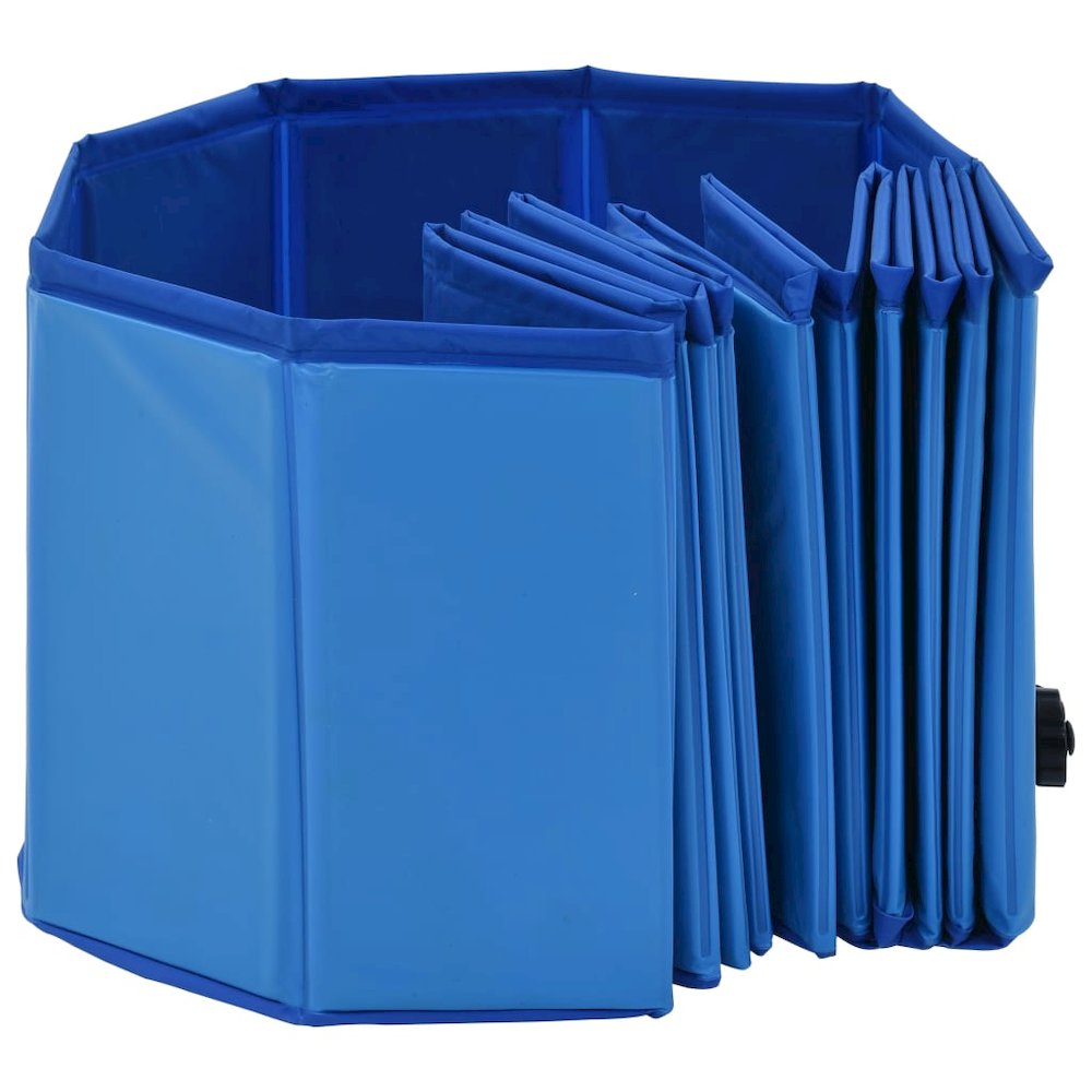 Dog Swimming Pool Blue Pvc Foldable 47.2W x 47.2D x 11.8H