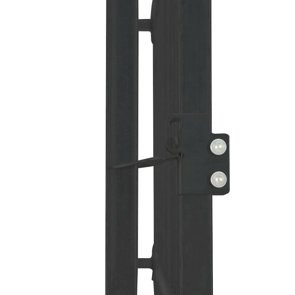 Dog Kennel Black Steel, Fabric (100% Polyethylene)
