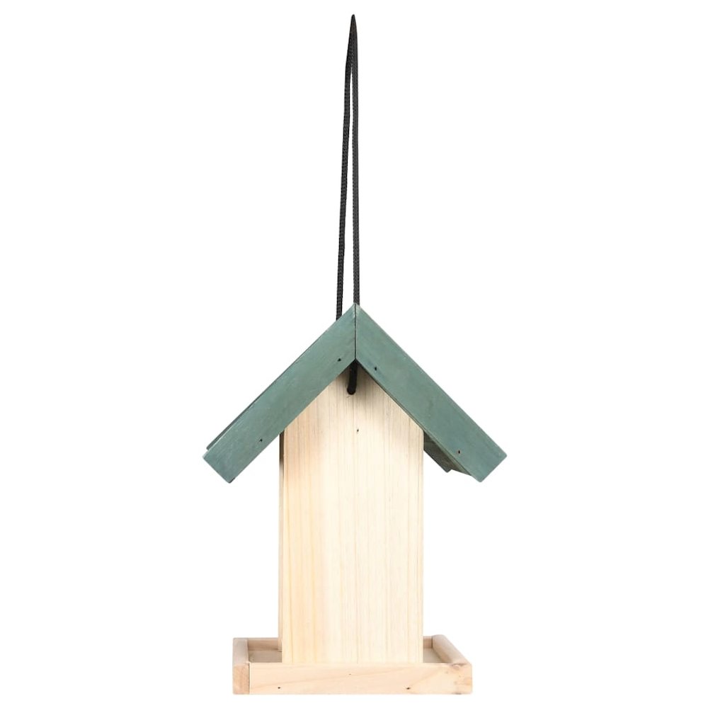 Bird Feeder Green, Natural Wood Firwood, Pvc Medium Portable