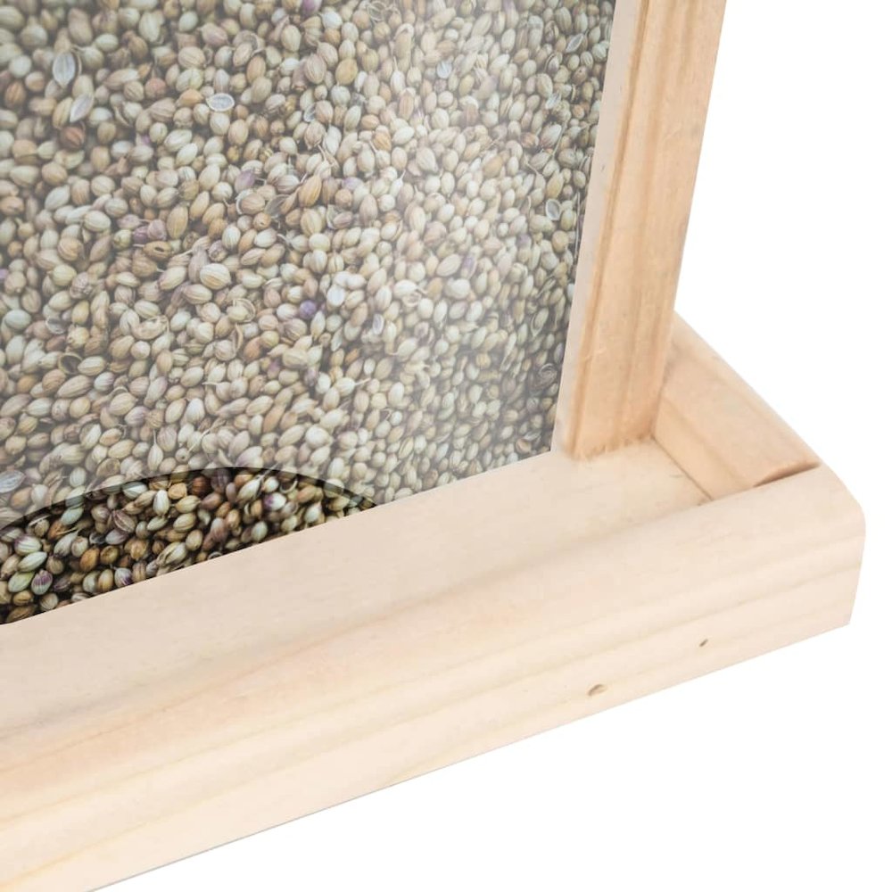 Bird Feeder Green, Natural Wood Firwood, Pvc Medium Portable