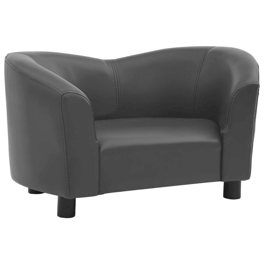 Dog Sofa Grey 100% Polyurethane, Solid Fir Wood