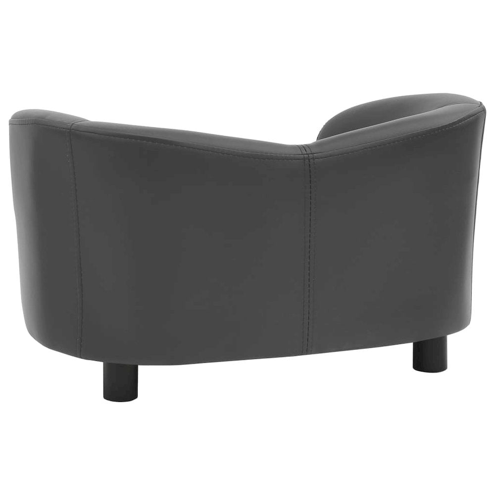 Dog Sofa Grey 100% Polyurethane, Solid Fir Wood
