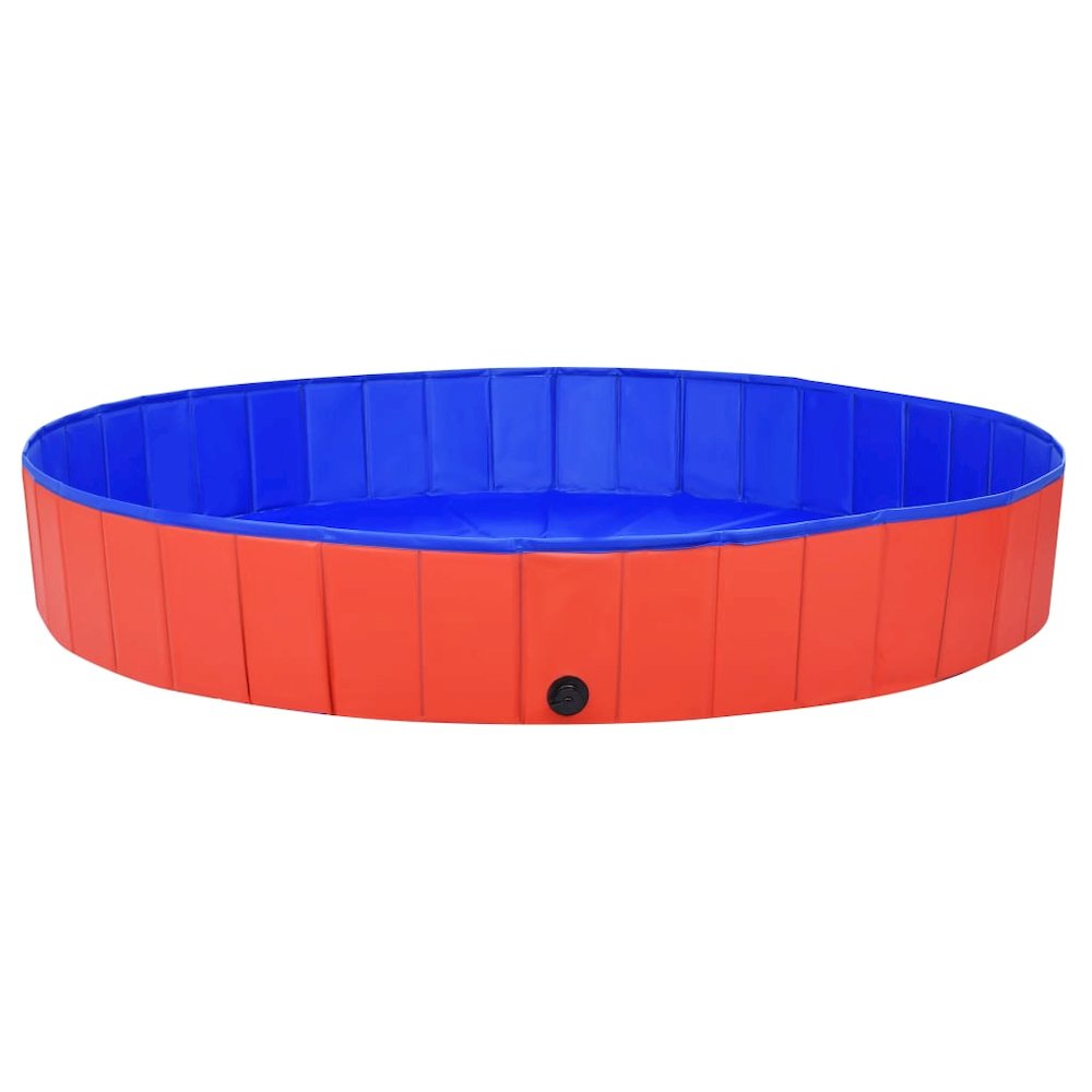 Dog Swimming Pool Red Pvc Extra Large Collapsible Circular