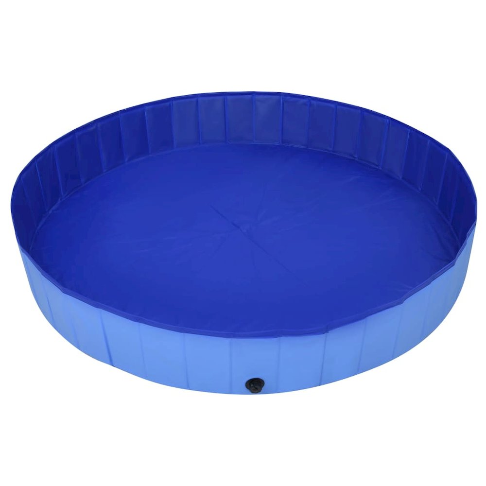 Dog Swimming Pool Blue Pvc Collapsible 78.7W x 78.7D x 11.8H