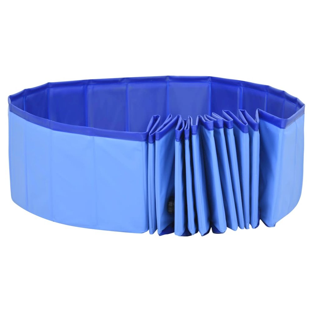 Dog Swimming Pool Blue Pvc Collapsible 78.7W x 78.7D x 11.8H
