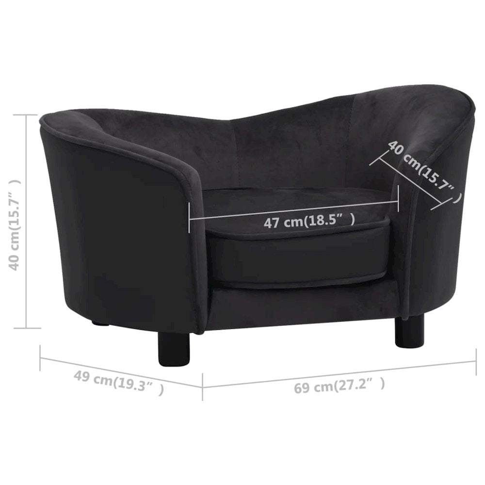 Dog Sofa Black