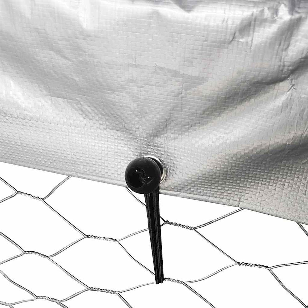 Dog Kennel Silver Galvanized Steel Large Rectangular 118.1W x 236.2D x 59.1H