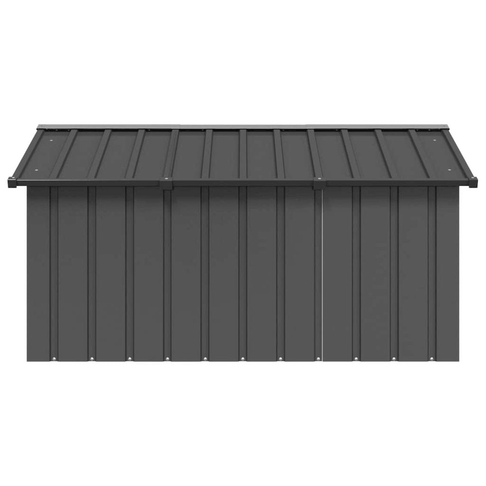 Dog House Anthracite Galvanized Steel Large Durable in Dark Grey